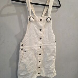 White Button-Front Mini Dress